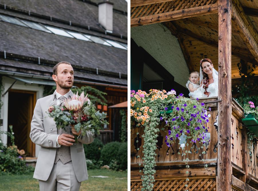 Hochzeit Mondsee: Der First Look ist immer ein besonderer Moment | Hochzeitsfotograf Mondsee Stefanie Reindl Photography